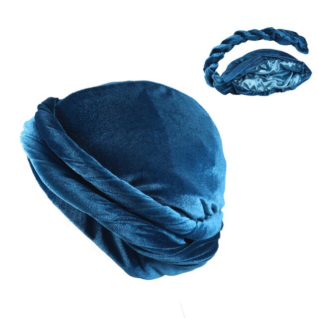 Velvet Satin Lined Turban